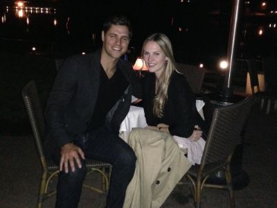 Cassidy Boesch and Sam Page are sitting on the chair.